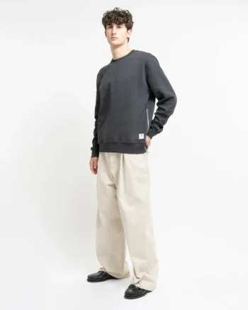 Felpa girocollo con zip grigio DEPT 5