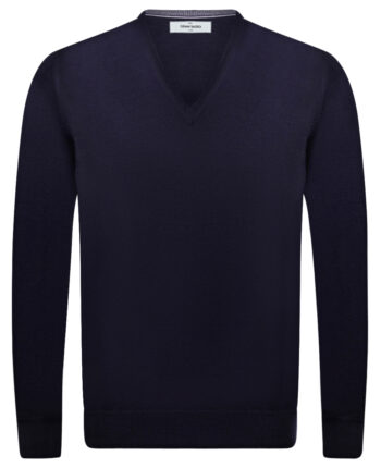 Pullover lana merinos blu GRANSASSO