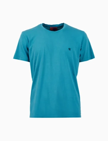 T-shirt m/c unito vintage turchese GALLO
