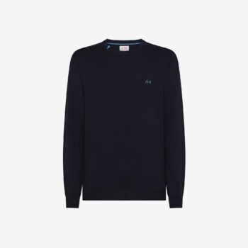 Girocollo unito lana/cotone blu SUN68
