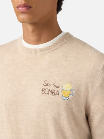 Girocollo Sto 'na bomba beige ST.BARTH