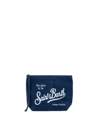 Pochette ALINE lino blu ST.BARTH