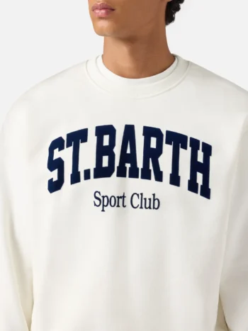 Felpa girocollo Sport Club bianco ST.BARTH