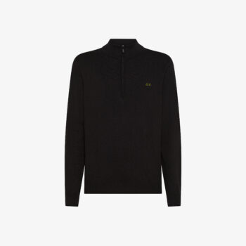Lupetto zip lana/cotone nero SUN68