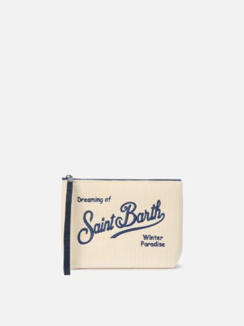 Pochette velluto coste panna ST.BARTH